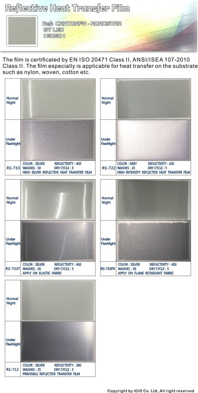FJ-RDSR 反光熱轉印膜 正面照
